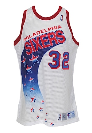 1991-92 Charles Barkley Philadelphia 76ers Game-Used Home Uniform (2) (Great Provenance)