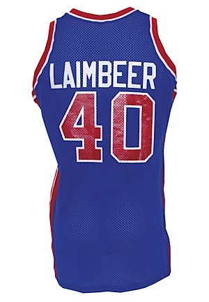 1988-89 Bill Laimbeer Detroit Pistons Game-Used Road Jersey