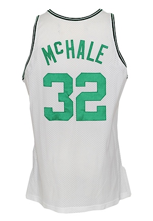 1992-93 Kevin McHale Boston Celtics Game-Used & Autographed Home Jersey (JSA) (Charity LOA)