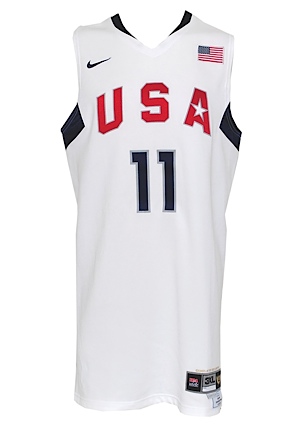 8/3/2008 Dwight Howard Team USA Basketball International Challenge Game-Used Home Jersey (USA Basketball LOA)