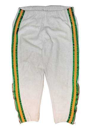 Early 1960s Boston Celtics Worn Home Fleece Warm-Up Pants