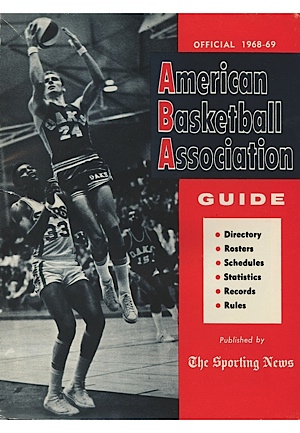 1968-69 through 1974-75 ABA Press Guides (7)