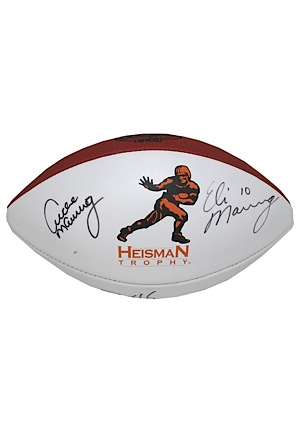 Manning Family Autographed Football - Archie, Peyton and Eli (JSA)