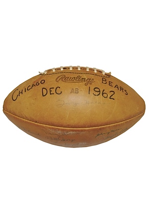 1962 Chicago Bears Team Autographed Football (JSA)