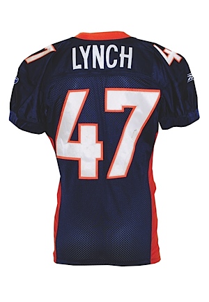 10/31/2004 John Lynch Denver Broncos Game-Used Home Jersey (NFL PSA/DNA Sticker) (Unwashed)  