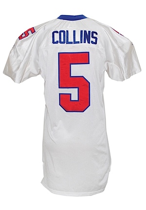 2001 Kerry Collins NY Giants Game-Used Road Jersey