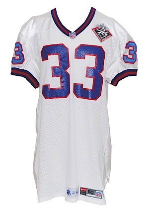 1989 Steve DeOssie NY Giants Game-Used Home Jersey & 1999 Gary Brown NY Giants Game-Used Road Jersey (Team LOA) (2)