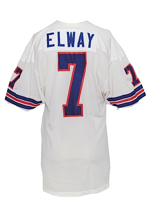Mid 1980’s John Elway Denver Broncos Game-Used Road Jersey (Team Repair)