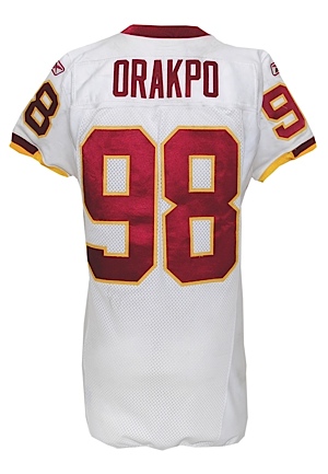 10/31/2010 Brian Orakpo Washington Redskins Game-Used Road Jersey (Team COA)