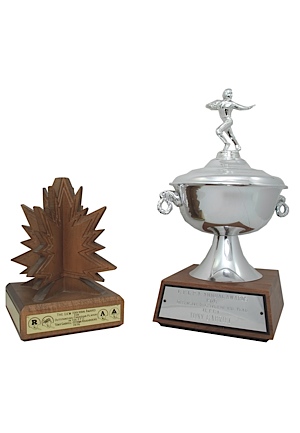 Lot of 1976 Tony Gabriel Ottawa Roughriders CFL Trophies (2) (Gabriel LOAs)