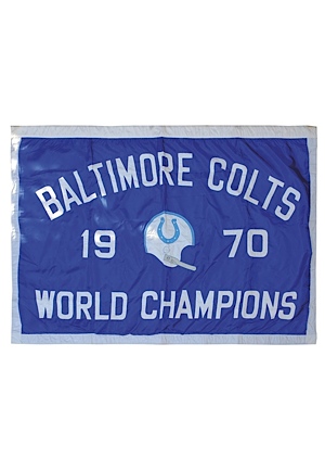 1970 Baltimore Colts World Champions Banner That Flew Over Memorial Stadium