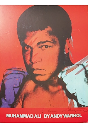 Muhammad Ali Poster Print Autographed by Andy Warhol (JSA)