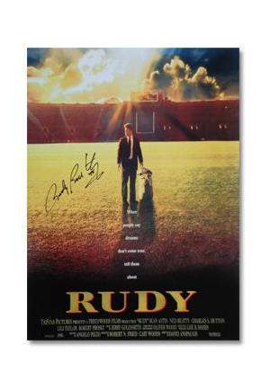 Two 16” x 20” Rudy Autographed Posters (2) 