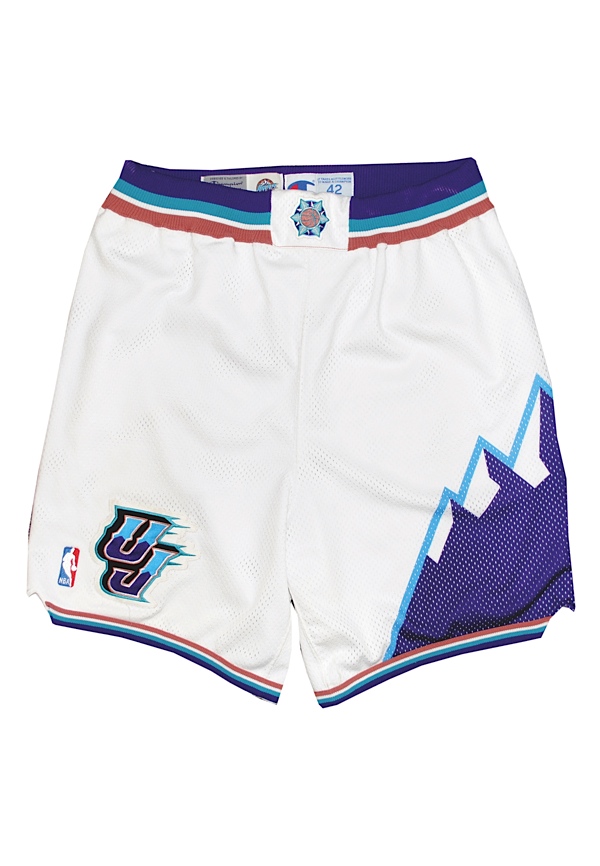 Lot Detail - 1997-98 Karl Malone Utah Jazz Game-Used Home Jersey with ...