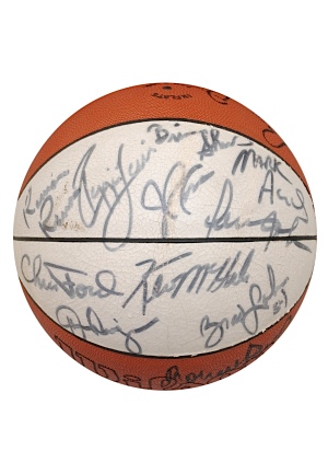 Dennis “D.J.” Johnson’s Personal Boston Celtic Greats Autographed Basketball (Family LOA) (JSA)
