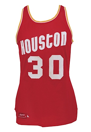 Late 1980’s Allen Leavell Houston Rockets Game-Used Road Jersey & 1987-88 Robert Reid Houston Rockets Game-Used Home Jersey (2)