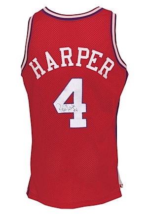 1990-91 Ron Harper LA Clippers Game-Used & Autographed Road Jersey (JSA)