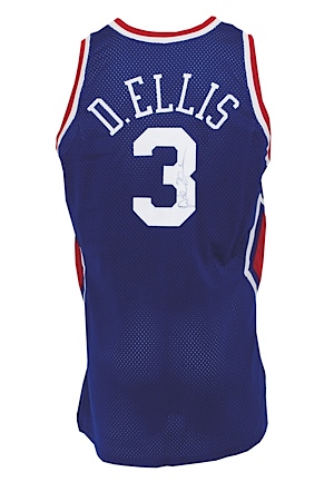 1994-95 Dale Ellis Denver Nuggets Game-Used & Autographed Road Uniform (2) (JSA) (Ellis LOA)