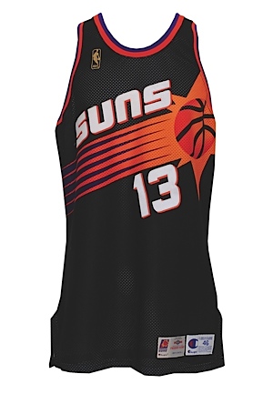 1996-97 Steve Nash Rookie Phoenix Suns Game-Used & Autographed Road Jersey (Great Provenance) (JSA)