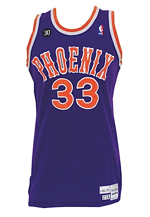 1987-88 Alvin Adams Phoenix Suns Game-Used Road Uniform (2) (Great Provenance) (Vanos Patch)