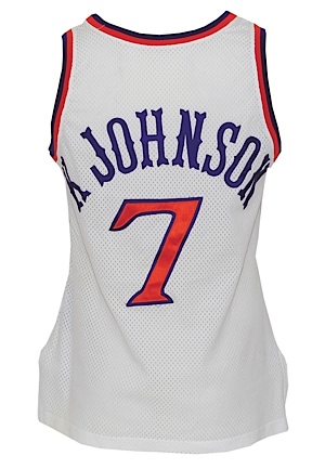 1990-91 Kevin Johnson Phoenix Suns Game-Used Home Uniform (2) (Great Provenance)