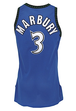1996-97 Stephon Marbury Rookie Minnesota Timberwolves Game-Used Road Uniform (2) (Team Letter)