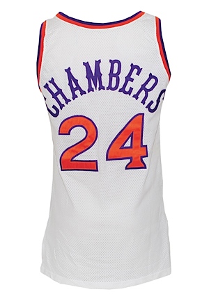 1990-91 Tom Chambers Phoenix Suns Game-Used Home Uniform (2) (Great Provenance)