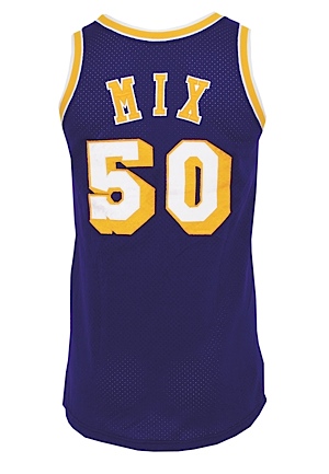 1983 Steve Mix LA Lakers NBA Finals Bench Worn Road Uniform (Mix LOA)