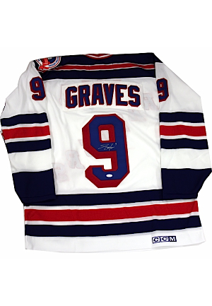 Adam Graves Autographed New York Rangers 1994 Replica White Jersey (Signed on Back) (Steiner COA)