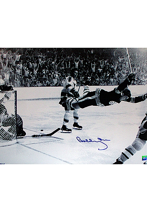 Bobby Orr Autographed "The Goal" 16x20 Photo (Orr Auth)
