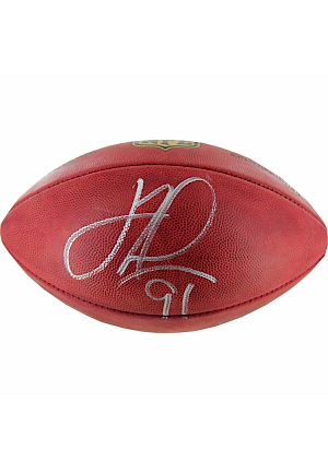 Justin Tuck Autographed NFL Duke Football (Steiner COA)