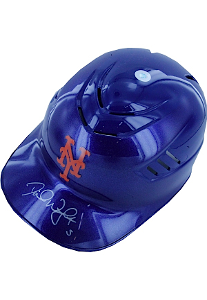 David Wright Mets Cool Flow Blue Batting Helmet (Right Ear Flap) (Steiner COA)