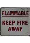 Flammable Keep Fire Away Sign From  Giants Stadium