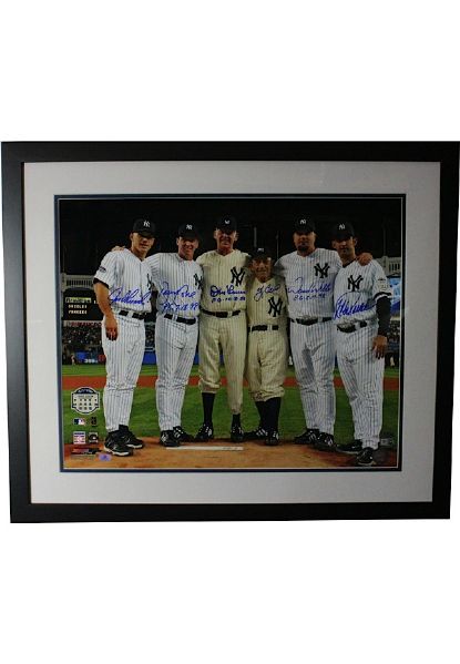Yankees Final Game at Yankee Stadium Perfect Game Battery Mates w/ PG Insc. 16"x20" Photo (MLB Auth)