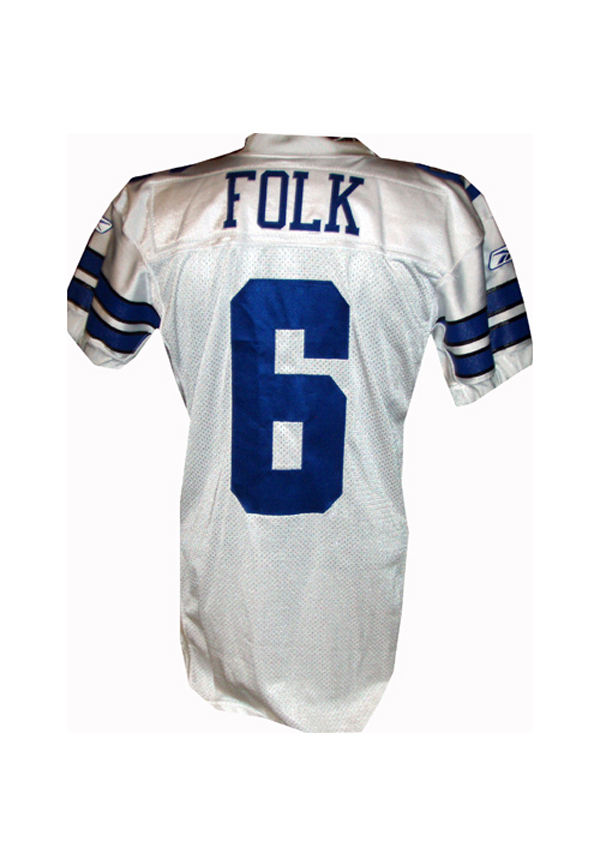 Lot Detail - Nick Folk #6 Cowboys Game Issued White Jersey (Size ...