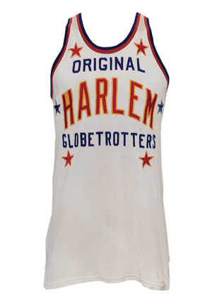 Mid 1950s Lee Garner Harlem Globetrotters Game-Used Home Jersey with Shorts & Stirrup Socks (4)(Rare)