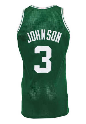 1987-88 Dennis Johnson Boston Celtics Game-Used Playoffs Road Jersey (Great Provenance)