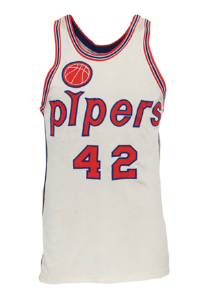 1967-68 Connie Hawkins Inaugural ABA Season Rookie Pittsburgh Pipers Game-Used Home Jersey (ROY, MVP & Championship Season)(Photomatch)(Sourced from the Trainer)