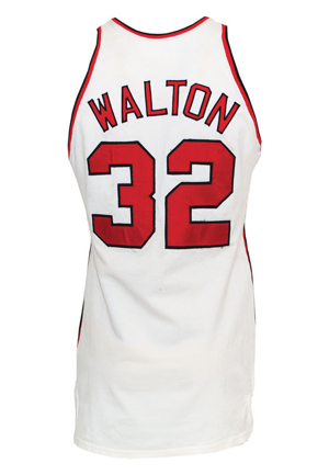 1974-75 Bill Walton Rookie Portland Trailblazers Game-Used & Autographed Home Uniform (2)(JSA)(Photomatch)