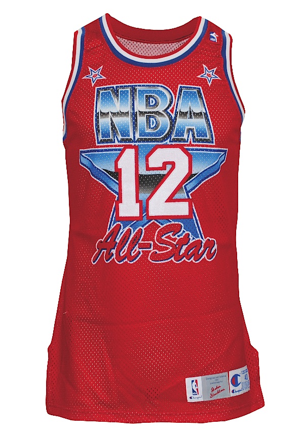 Lot Detail - 1991 John Stockton NBA All-Star Game-Used Western Conference  Jersey (NBA COA Signed by David Stern)