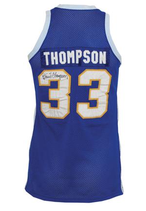 1977-78 David Thompson Denver Nuggets Game-Used & Autographed Road Jersey (JSA)(Attributed to 4/9/78 73 Point Performance)