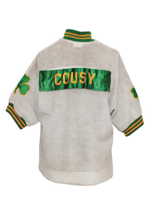 Late 1950’s Bob Cousy Boston Celtics Worn & Autographed Fleece Home Jacket (JSA)(Letter of Provenance)