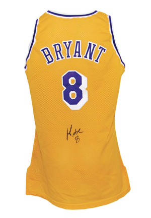 1996-97 Kobe Bryant Rookie Los Angeles Lakers Game-Used & Autographed Home Uniform (2)(JSA)