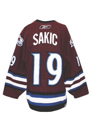 2006-07 Joe Sakic Colorado Avalanche Game-Used Road Tiedown Jersey with Captain’s “C” (Meigray LOA)