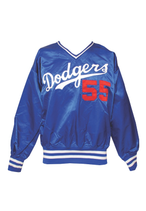 Mid 1980s Orel Hershiser LA Dodgers Worn Bench Jacket (Hershiser LOA)