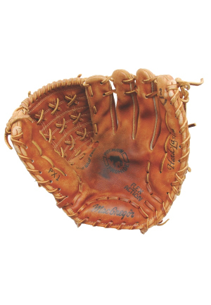 1984-85 Orel Hershiser LA Dodgers Game-Used Glove Photomatched to His 1986 Topps Baseball Card (Hershiser LOA)