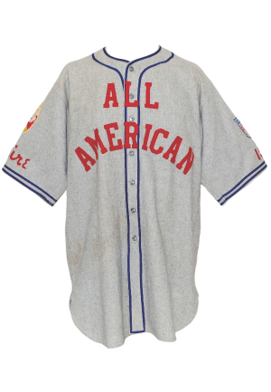 8/28/1945 Art Thrasher Esquire Magazine All-Star Game-Used Flannel Jersey                                 