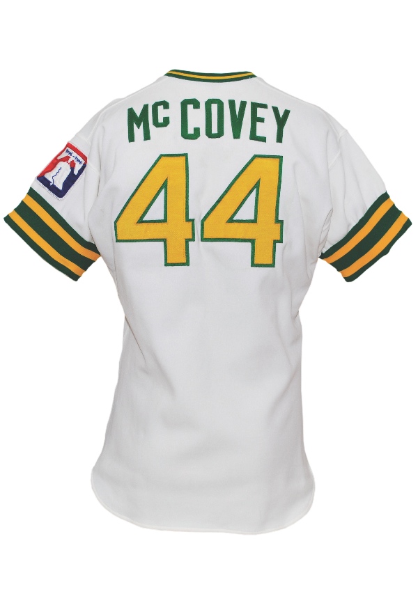 Lot Detail - 1976 Willie McCovey Oakland A's Game-Used Home Jersey (Rare)