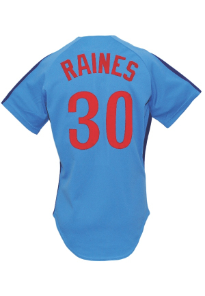 1981 Tim Raines Rookie Montreal Expos Game-Used Road Jersey 