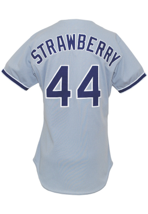 1991 Darryl Strawberry LA Dodgers Game-Used Road Jersey